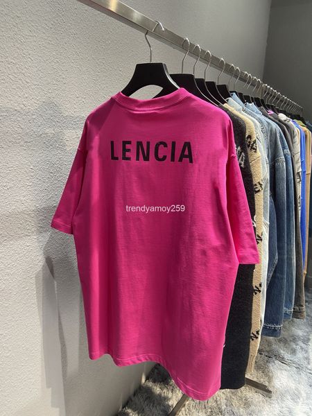 women's t-shirt spring and summer high version b home back printed letter pullover round neck loose casual men's women's same, White